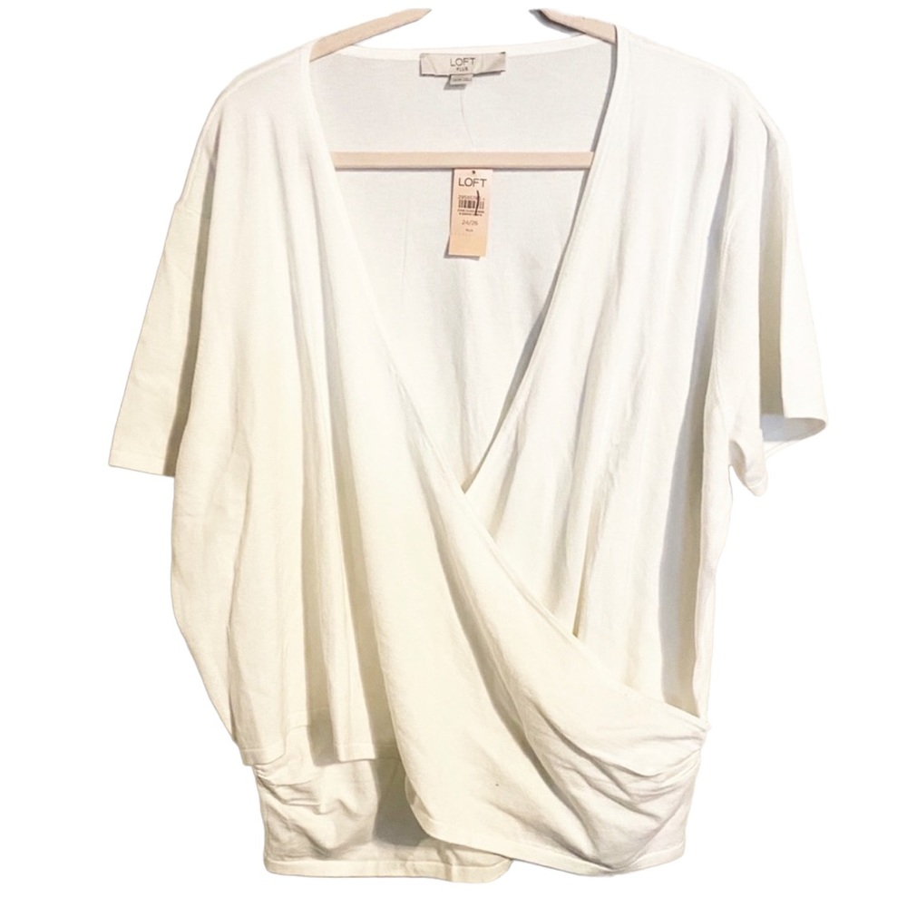 Loft Sweater Faux Wrap NWT